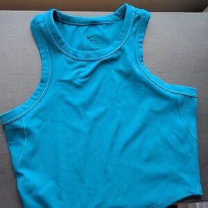 Nike Women's Blue-Green Crop Tank Top
